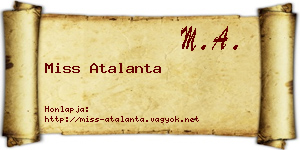 Miss Atalanta névjegykártya